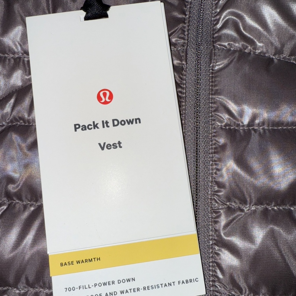 Lululemon Pack It Down Vest *Shine (Size 4) in Lunar Rock - Picture 10 of 11